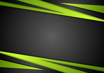 Black and green abstract vector design