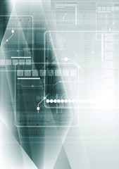 Abstract green tech vector background