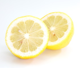 lemon slice isolated on a white background