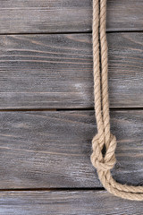 Obraz premium Marine knot on wooden background