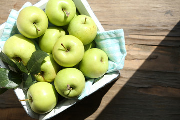 Juicy apples, close-up
