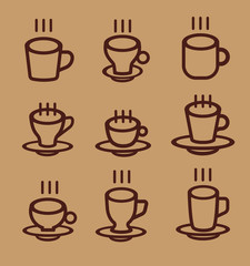 Coffee cup icons