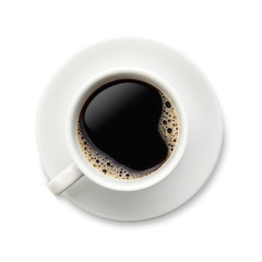 Coffee on white