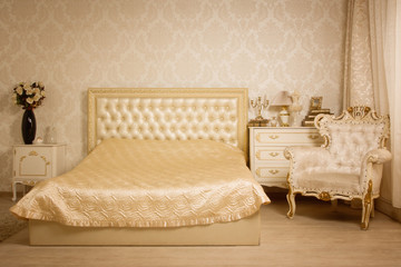 Bedroom in the vintage style