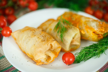 braised cabbage leaves wrapped rolls