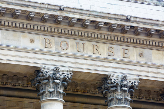 Stock exchange building in Paris, bourse