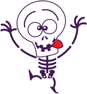 recommend clip art: Cute Halloween skeleton making funny faces