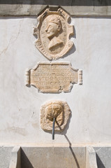 Monumental fountain. Morano Calabro. Calabria. Italy.