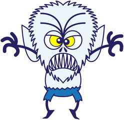 Furious Halloween werewolf being scary