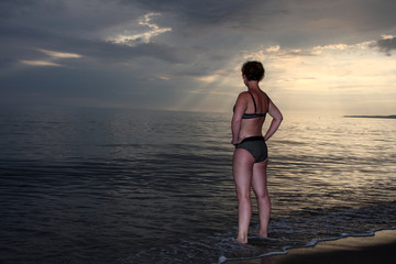 beautiful girl on the beach