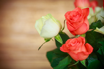 bouquet of red and yellow roses