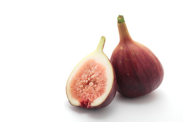 Figs on white background
