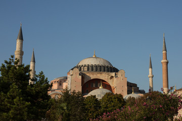 Fototapeta na wymiar Hagia Sophia at sunset