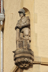 Skulptur einer Ritterfigur - obrazy, fototapety, plakaty