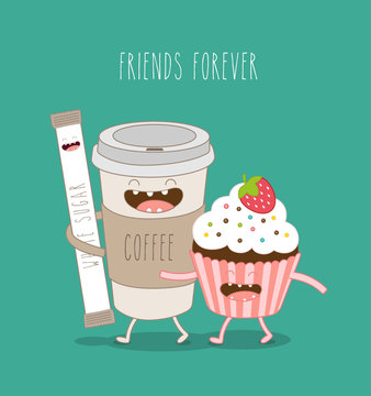 coffee and cake friends forever