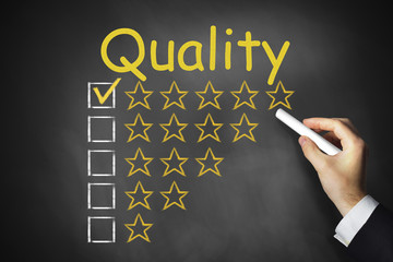 hand writing quality on chalkboard rating stars