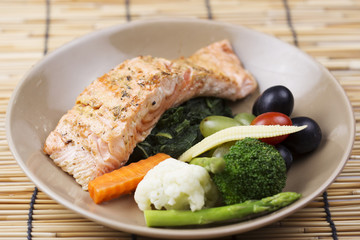 Grilled Salmon steak