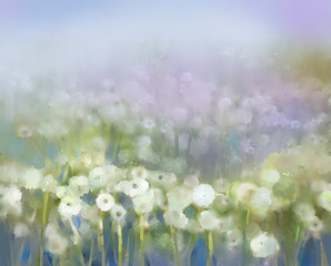 Obraz olejny abstrakcyjne roślin kwiatowych - 71266191