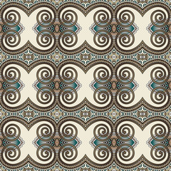 seamless geometry vintage pattern, ethnic style ornamental backg