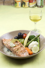 Grilled Salmon steak