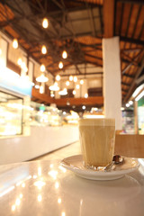 coffee on wood background