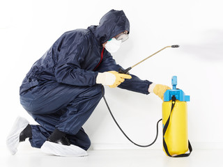 Pest controler at work
