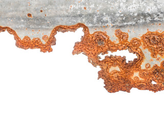 Rusty galvanized iron  texture isolated