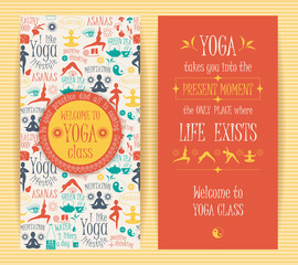 Flyers for yoga class.