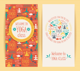 Flyers for yoga class.