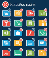 Business icons,clean vector