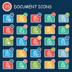 Document icons,clean vector