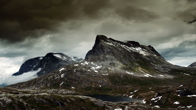 1080p, Epic and dramatic time lapse of Trollstigen area in Norwa