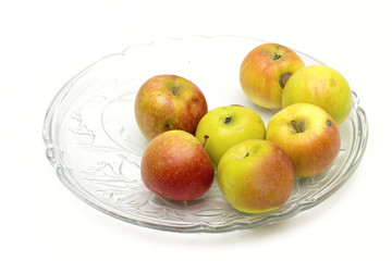 apples on the white background