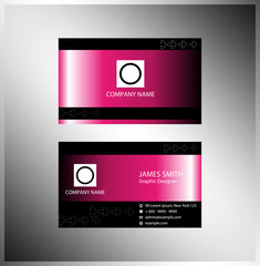Pink business card
