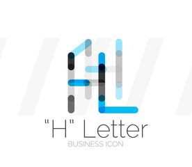 H letter logo, minimal line design