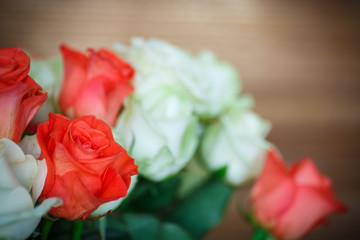 bouquet of red and yellow roses
