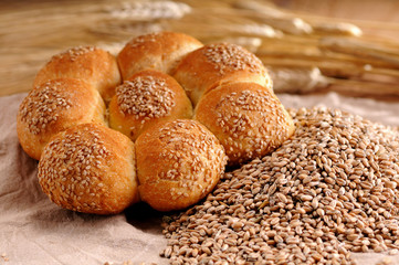 Bread with Wheat and wheat ears