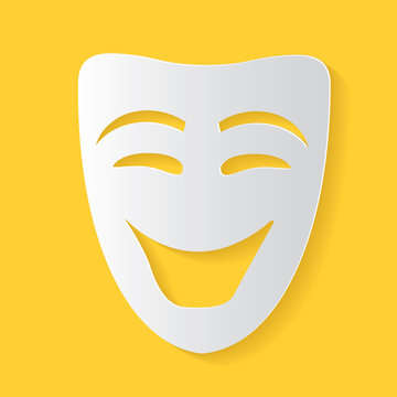 Smile mask symbol,clean vector