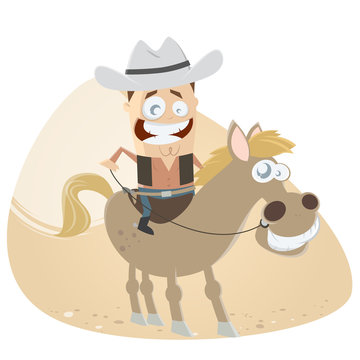 cowboy pferd lustig