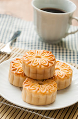 mooncake , traditional chinese foods during mid autumn festival