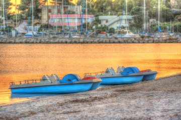 Obraz premium paddle boats