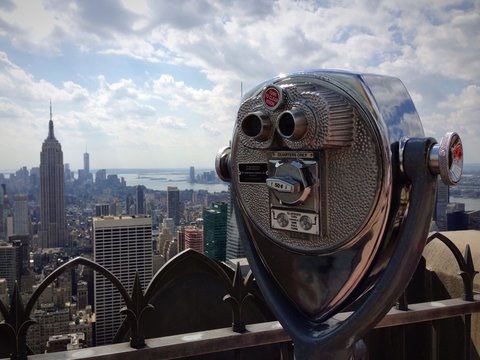 New York binocolo Empire State building terrazza