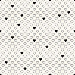 Seamless geometric pattern with hearts.