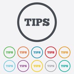 Tips sign icon. Service money symbol.