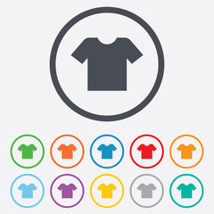 T-shirt sign icon. Clothes symbol.