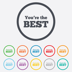 You are the best icon. Customer award symbol.
