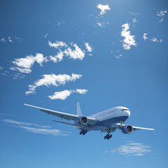 Jet aircraft in a sky