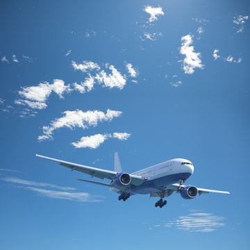 Jet aircraft in a sky