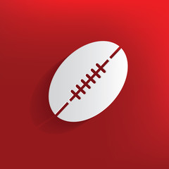Rugby design on red background,clean vector