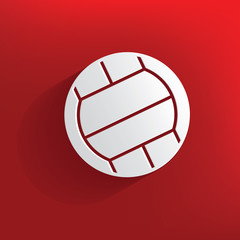 Fototapeta premium Volleyball design on red background,clean vector